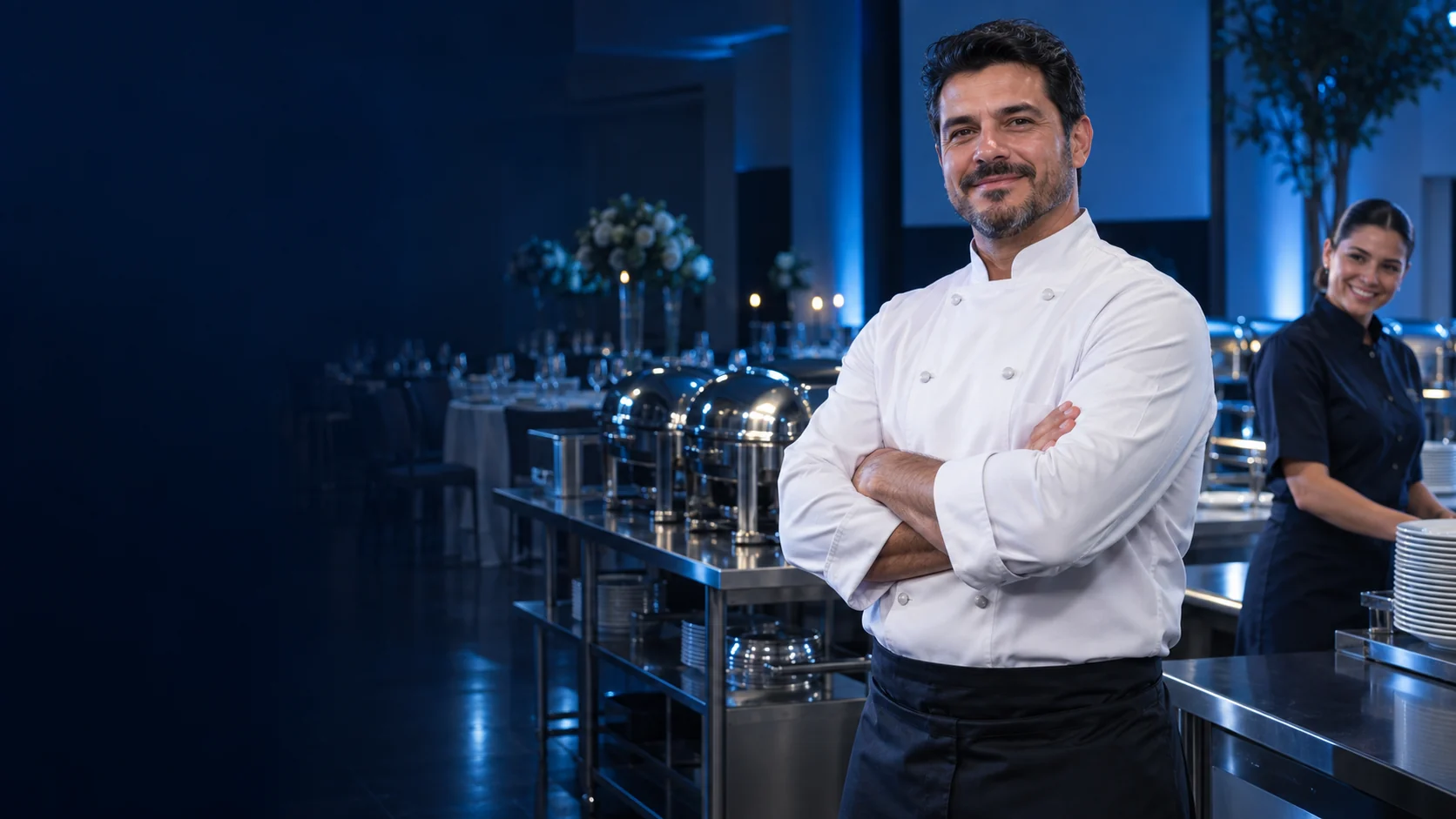 Profissional no ambiente de buffets