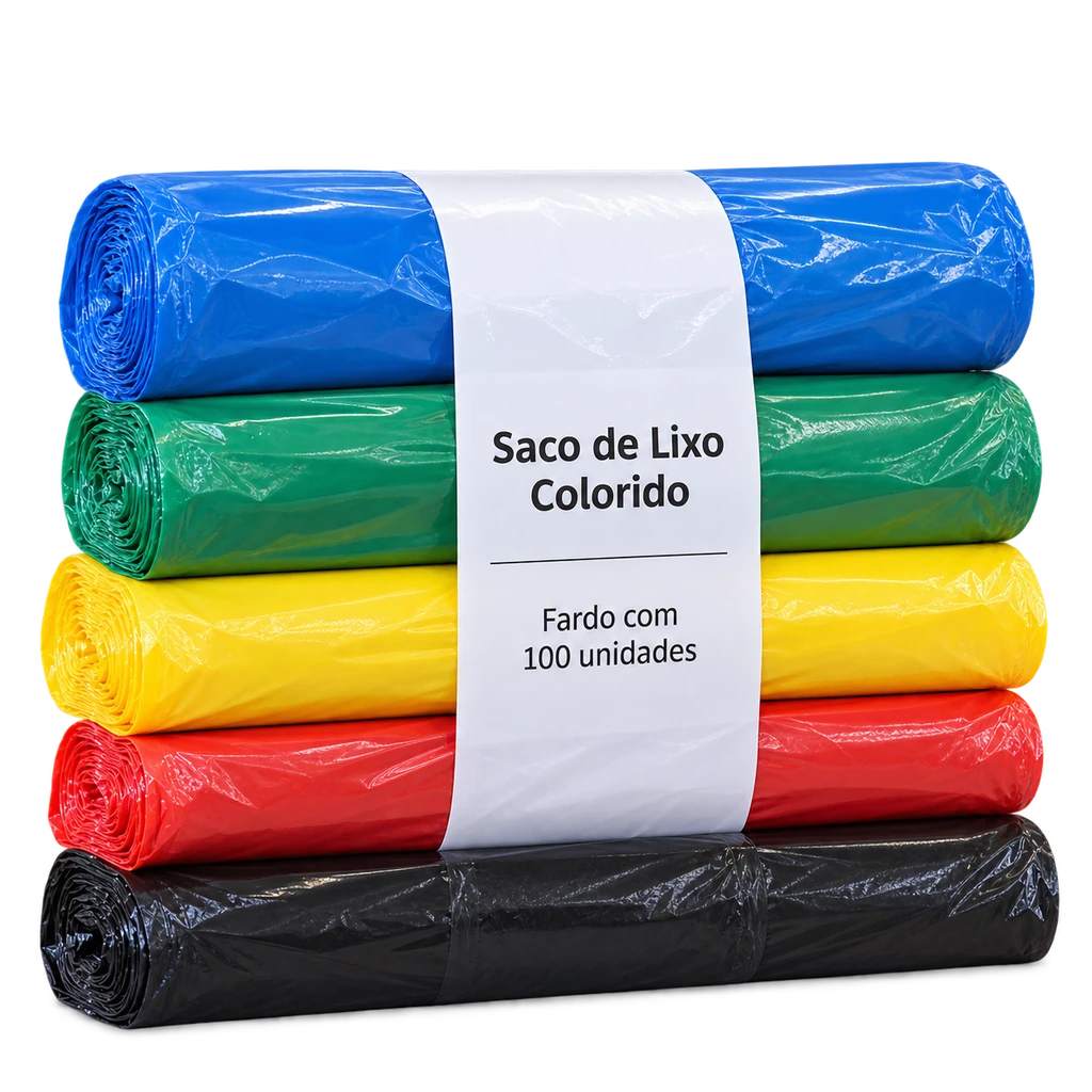 Saco de Lixo Colorido — apresentação do produto