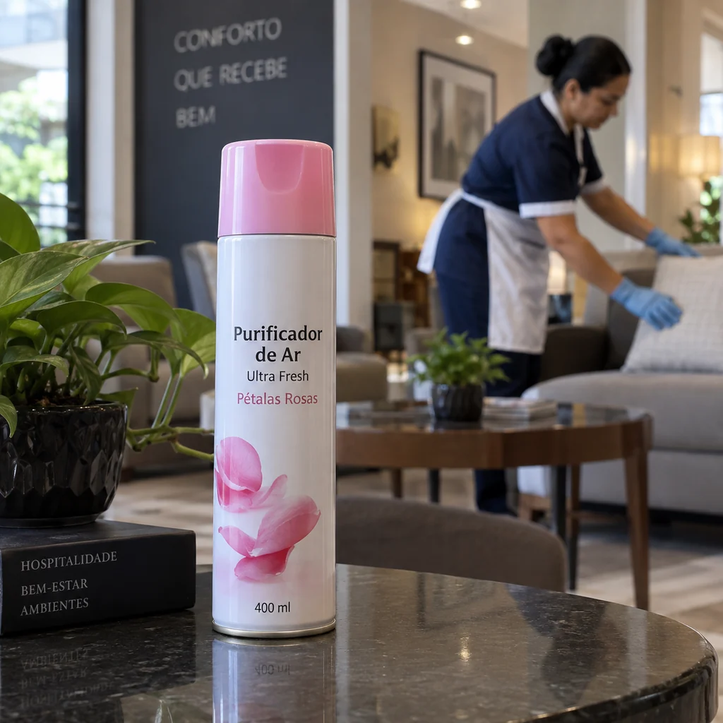 Perfuma com fragrância de rosas — cena ilustrativa de uso